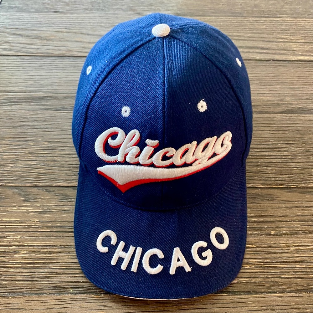 Chicago Hat Baseball Cap Adjustable One Size Blue City Illinois Embroidered